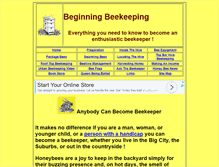 Tablet Screenshot of beginningbeekeeping.com